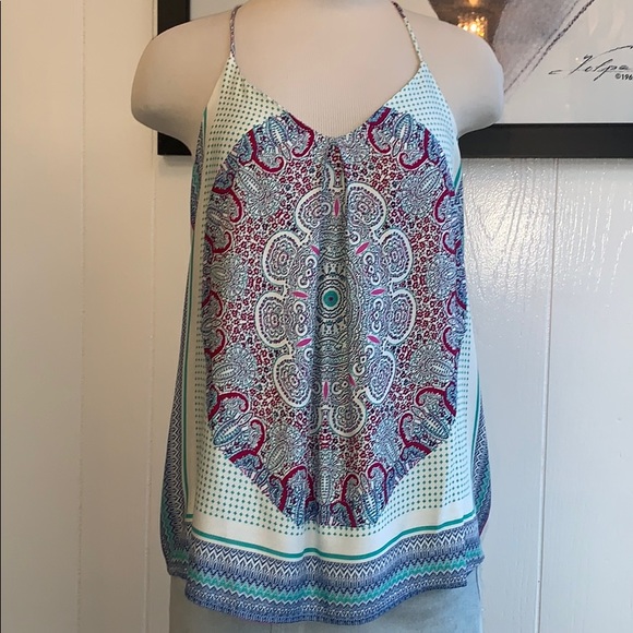 Renee C. Tops - BOGO FREE Renee C. Boho Circle Print V-neck Top